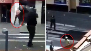 Fransa'daki bıçaklı saldırganların etkisiz hale getirildiği görüntüler ortaya çıktı